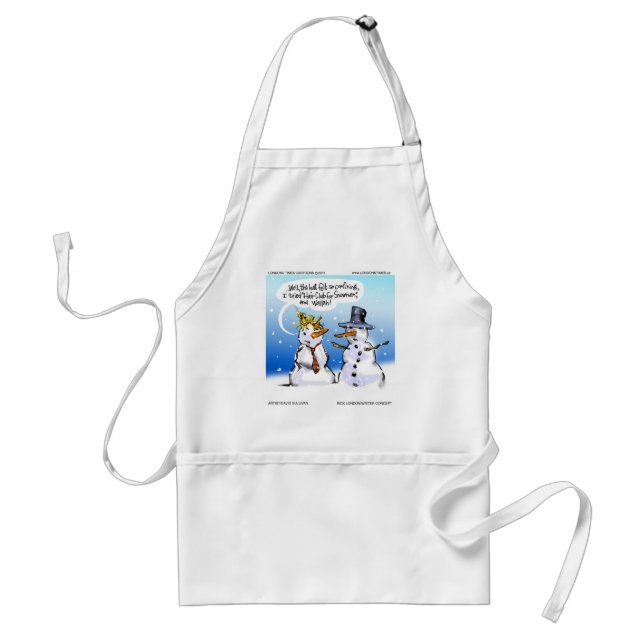 Hair Club For Snowmen Funny Christmas Adult Apron (Front)