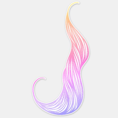 Hair Colorist Stylist Pink and Violet Hair Curl Sticker