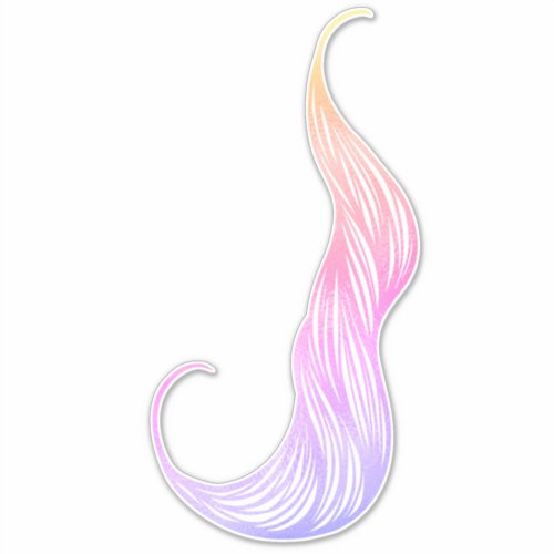 Hair Colorist Stylist Pink and Violet Hair Curl Sticker