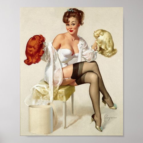 Hair Colour Pin Up Poster