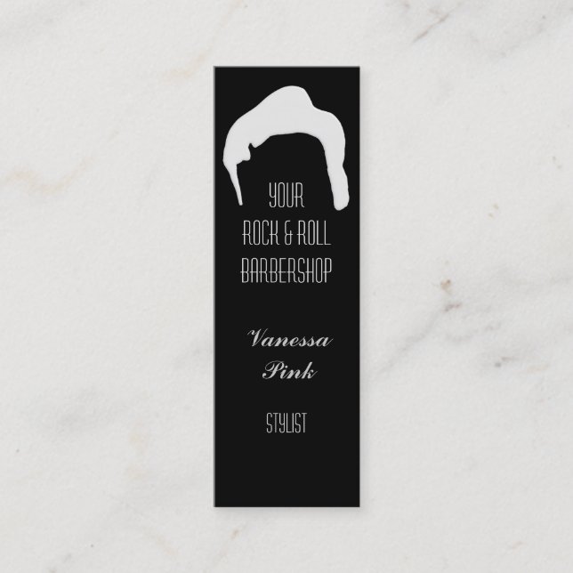 Hair Cosmetology Barber Salon Mini Business Card (Front)