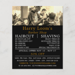 Hair Cut, Men&#39;s Barbers Advertising Flyer