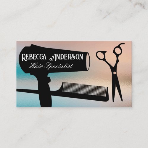 Hair Cutting Tools  Salon Appointment Card
