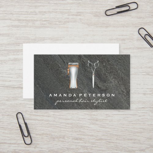 Hair Cutting Tools  Slate Business Card