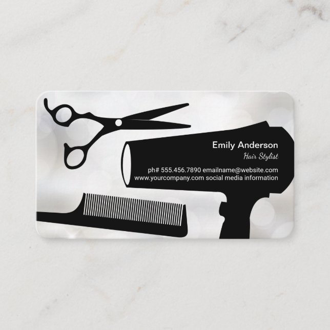Hair Cutting Tools | Womens Beauty Appointment Card (Front)