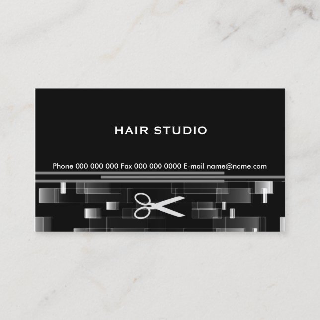 Hair Design Studio Business Card (Front)