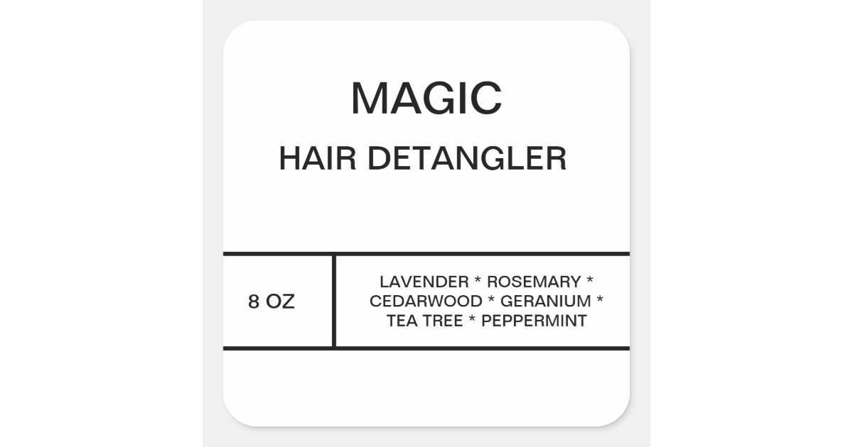 Hair Detangler Label | Zazzle
