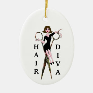 "Hair Diva" Ceramic Ornament