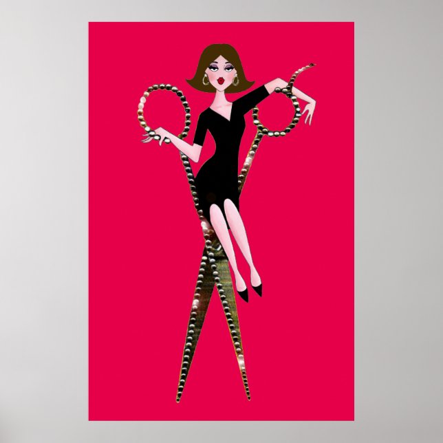 "Hair Diva" /Wth Bckgr Color Poster (Front)