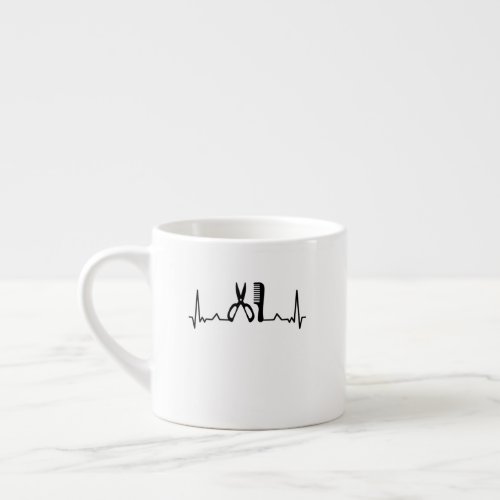 Hair Dresser and Barber Heartbeat Gifts Espresso Cup