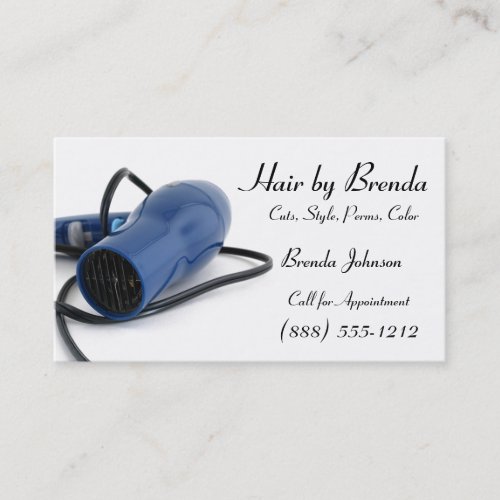 Hair Dryer Business Card Template