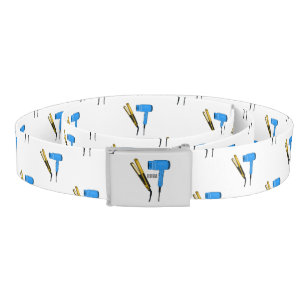 Hair dryer & hair straightener illustration belt