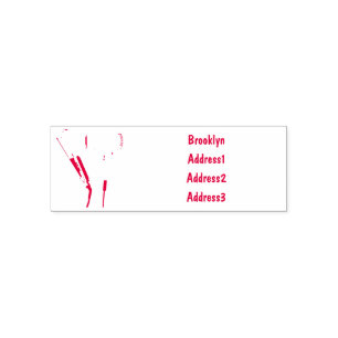 Hair dryer & hair straightener illustration self-inking stamp