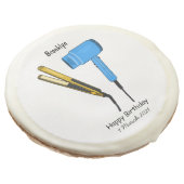 Hair dryer & hair straightener illustration sugar cookie (Angled)