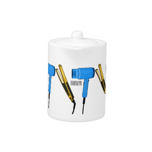 Hair dryer  hair straightener illustration teapot