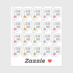 Hair Dye Reminder Coloring Hair Mini Bujo Planner Sticker