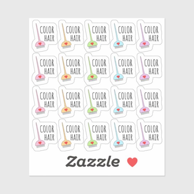 Hair Dye Reminder Coloring Hair Mini Bujo Planner Sticker (Sheet)