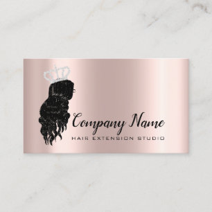 Hair Extension Hair Rose Crown Spark Diamond Appointment Card