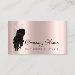 Hair Extension Hair Rose Crown Spark Diamond Appointment Card