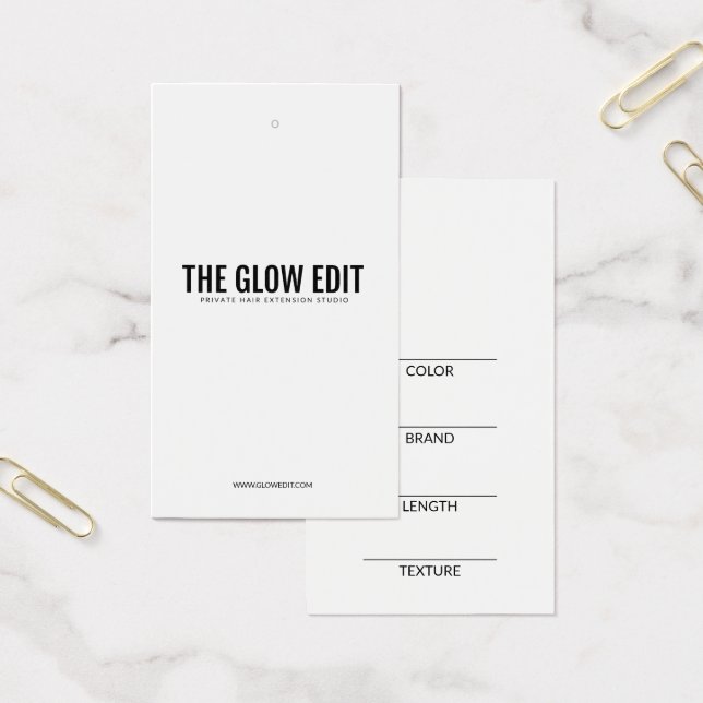 HAIR EXTENSION RETAIL TAG (Office)