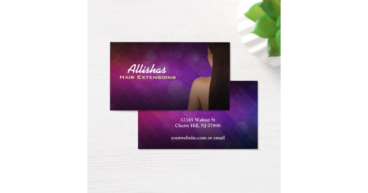 Hair Extensions Business Cards Zazzle