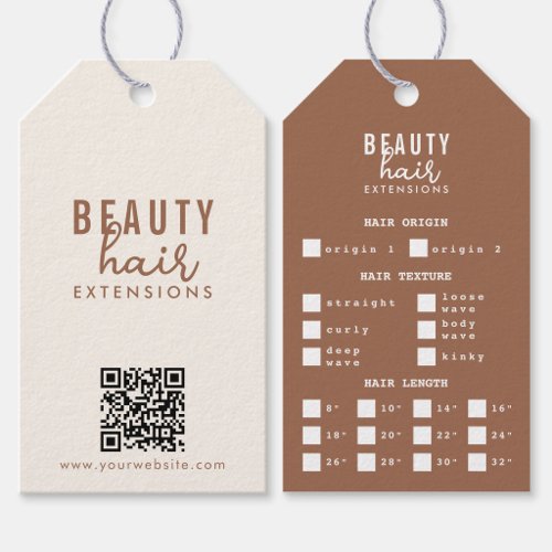 Hair Extensions Packaging Hang Tag Hair Branding