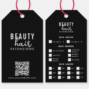 Hair Extensions Packaging Hang Tag Hair Branding 