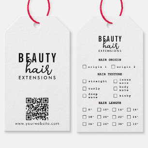 Hair Extensions Packaging Hang Tag Hair Branding