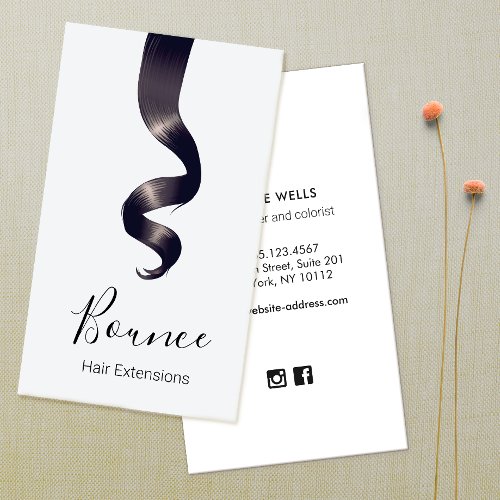 Hair Extensions Stylist Salon Business Card