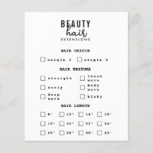 Hair Extensions Wig Order Form Hair Branding