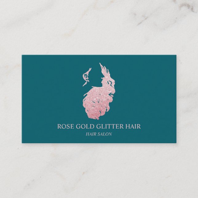 Hair extention green business card (Front)