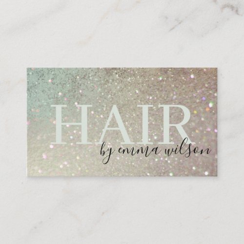 Hair Glitter Green Pink Aqua Shiny Shimmer Business Card