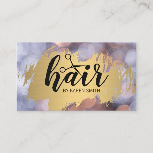 HAIR  Gold Brushed  Boke Business Card