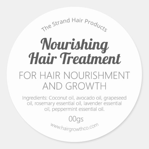 Hair Growth And Nourishment Mask Classic Round Sticker
