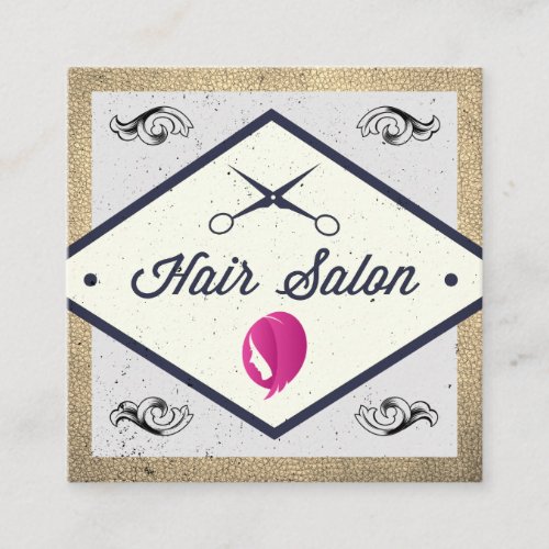Hair Icon  Hair Salon Square Business Card