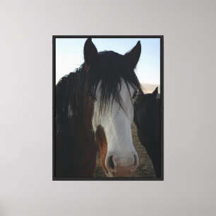 Hair in the Eyes Stretched Canvas Print