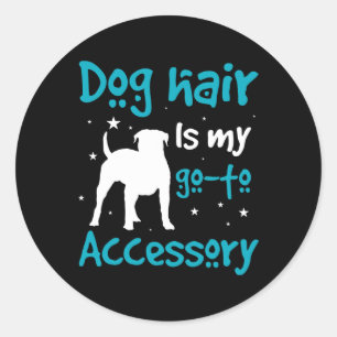 Hair Is Go-to Accessory - American Bulldog Classic Round Sticker