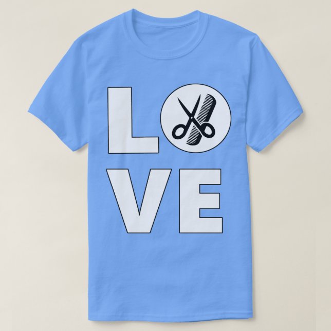 Hair Life Hairstylist Love Hairdresser Scissors Gi T-Shirt (Design Front)