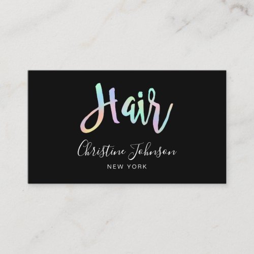 Hair logo business card