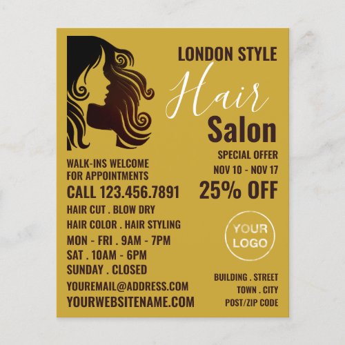 Hair Logo Hair Stylist Hair Salon Advert Flyer