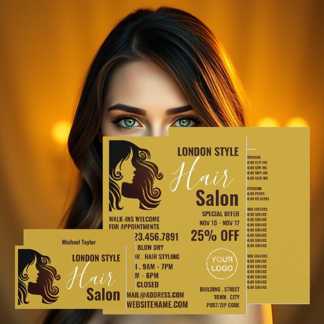Hair Logo, Hair Stylist, Hair Salon Advert Flyer (Creator Uploaded)