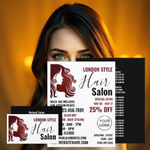 Hair Logo, Hair Stylist, Hair Salon Advert Flyer