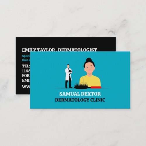 Hair Loss Dermatologist Dermatology Clinic Business Card