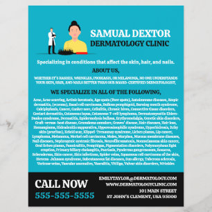 Hair Loss, Dermatologist, Dermatology Clinic Flyer