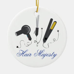 Hair Majesty Ceramic Ornament