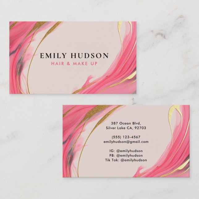 Hair Make Up Artist Beauty  Business Card (Front/Back)