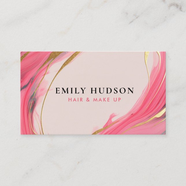 Hair Make Up Artist Beauty  Business Card (Front)