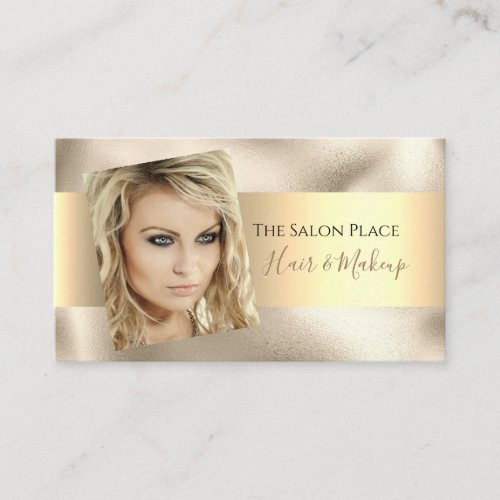 Hair  Makeup Artist DIY Bus Name  Info Gold Business Card
