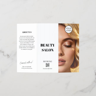 Hair Makeup Beauty Salon Trifold Brochure