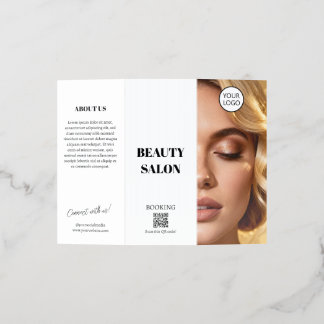 Hair Makeup Beauty Salon Trifold Brochure